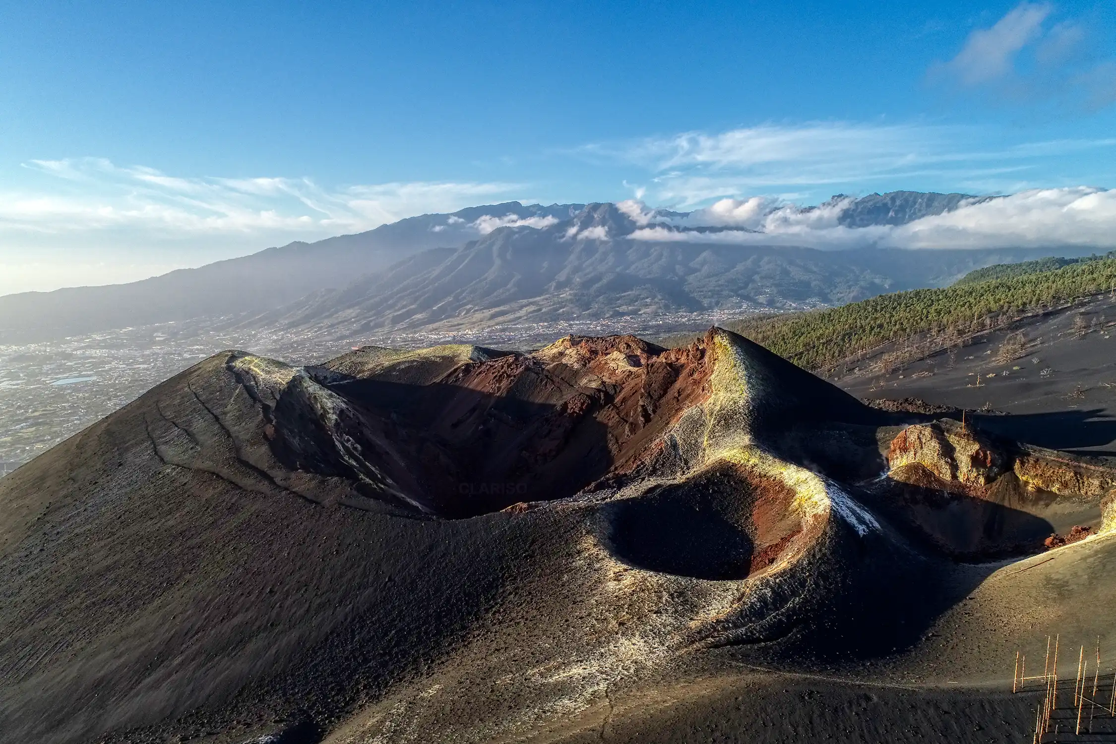 Tajogaite und Vulkanlandschaft bei Las Norias auf La Palma nahe der Villa Veni
